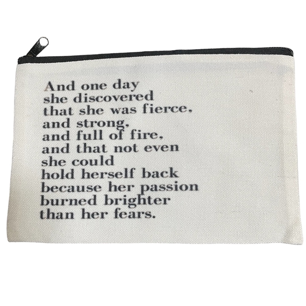 Canvas makeup bag NWOT